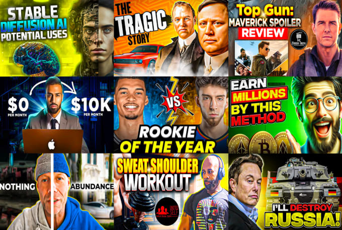 design attractive youtube thumbnail