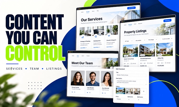 build a custom wordpress website with acf editable content