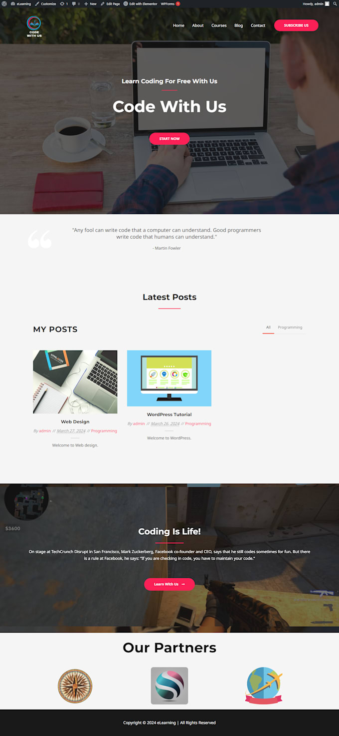 design wordpress website and redesign