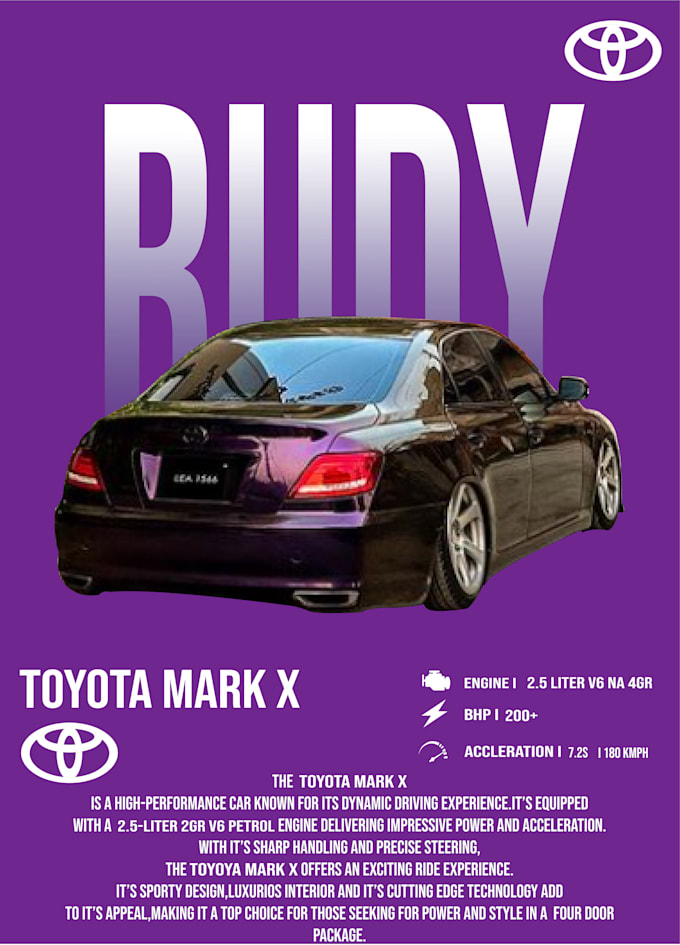 design custom car posters in adobe illustrator in 24 hours