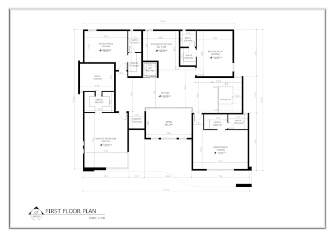 draw architectural plans in autocad 2d