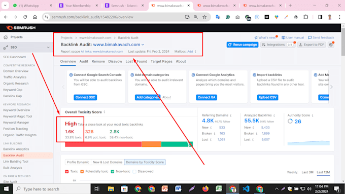 disavow toxic backlinks bad spammy links remove, recover google penalty