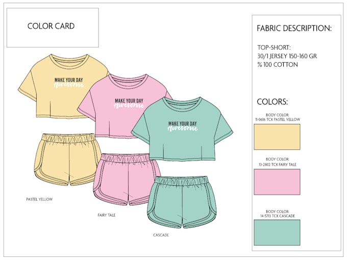 create womens wear tech pack and clothing collection