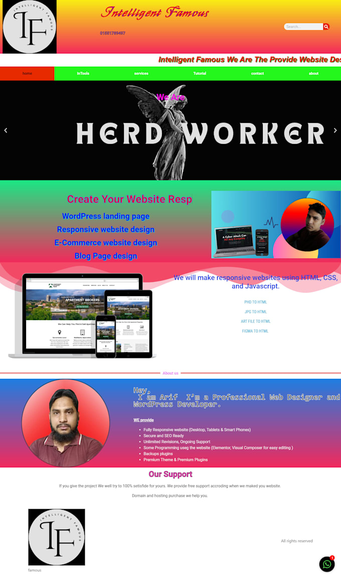 do make responsive wordpress website and blog website