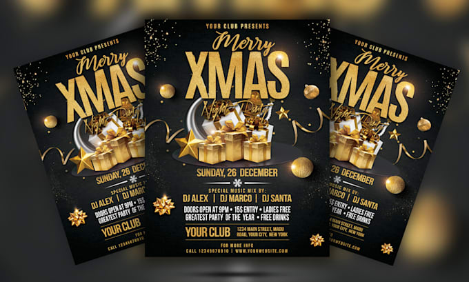 do creative event flyer, poster design and fast VIP service