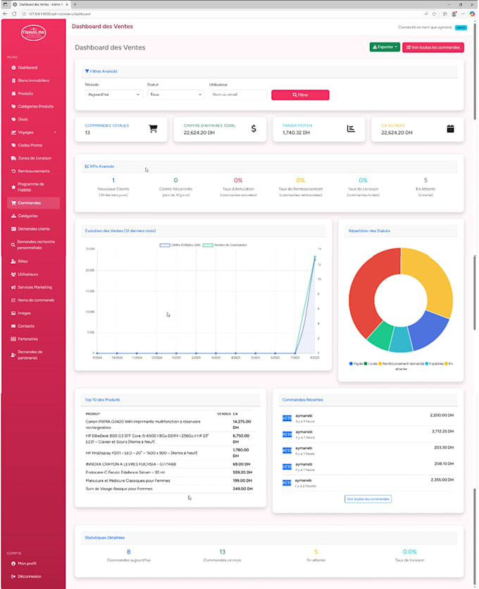 develop a modern fullstack website with laravel and nextjs