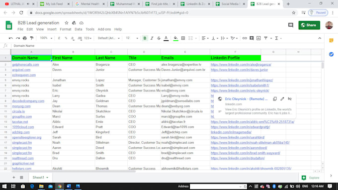 collect data, linkedin leads, b2b lead generation manually