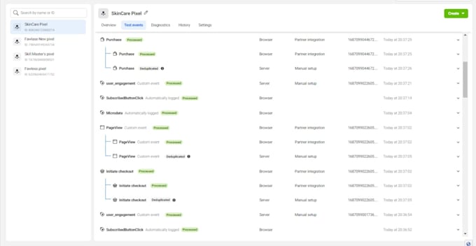 setup meta facebook pixel conversion API google analytics 4 ecommerce tracking