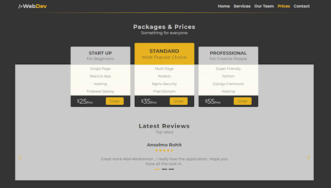 design and create reactjs nextjs web app