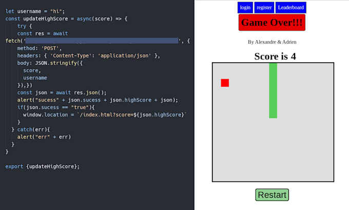 Create a simple browser game in html by Adrien_blais01 | Fiverr