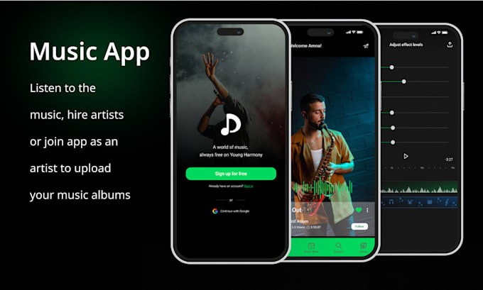create modern UI UX  app design in figma