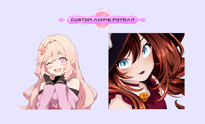 custom profile illustration for stream, youtube, vtuber