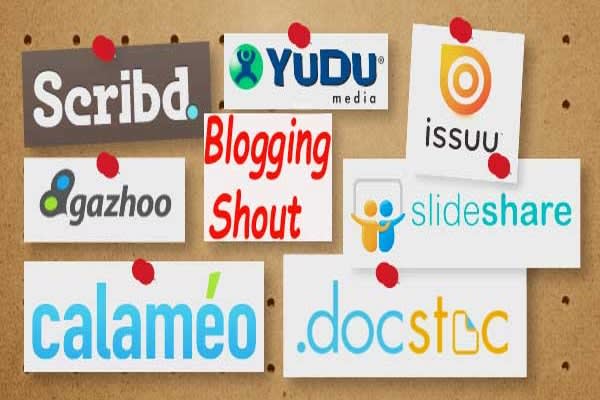 manually do a PDF submissions to top 20 document sharing sites