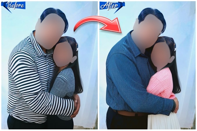 do professional clothing change n background removal