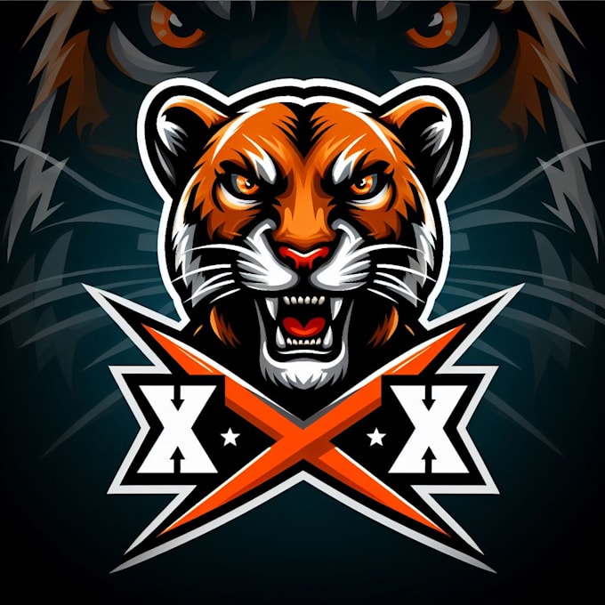 do danger animal x head mascot logo design