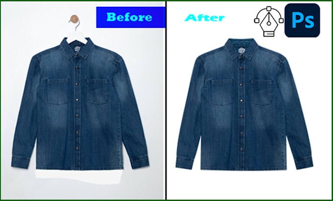 do ghost mannequin symmetrical neck joint service and flat clothing image edit