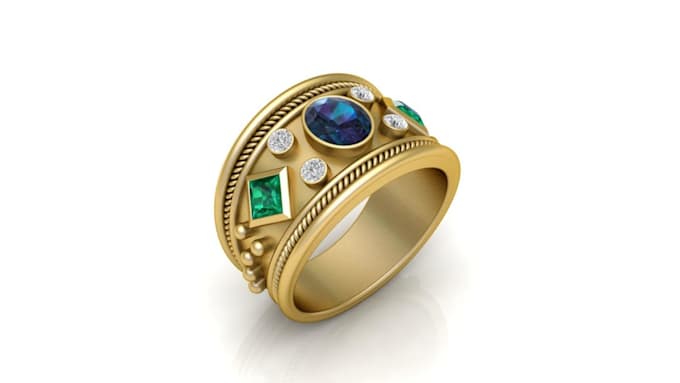 do realistic professional 3d jewelry modeling