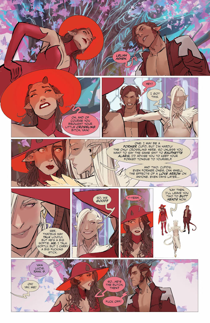 draw sfw or nsfw comic art, comic page, illustration