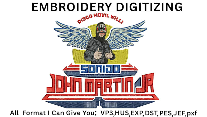 do embroidery digitizing in dst vp3 hus ofm within few hours