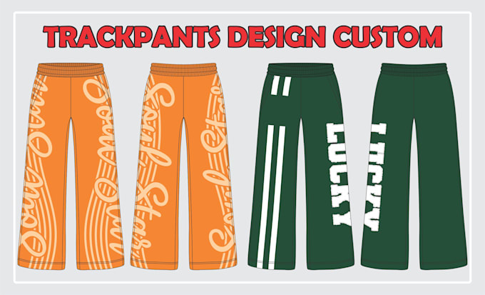 create design trackpants streetwear, jogger or denim pants clothing design