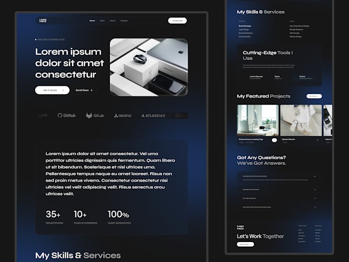 do figma website design or web UI UX mockup in figma