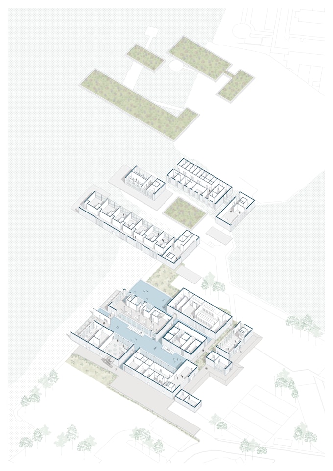 create architectural axonometric and concept diagrams