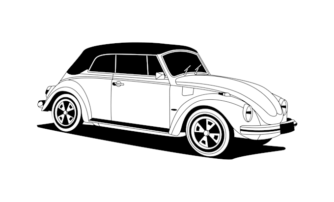 draw line art vector from your car