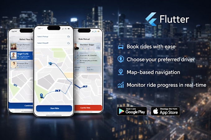 do mobile app development, android, ios app development , flutter app