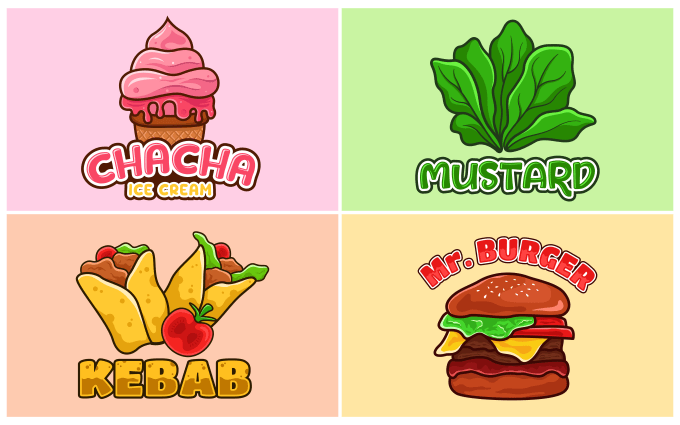 create food mascot vector character with adobe illustrator