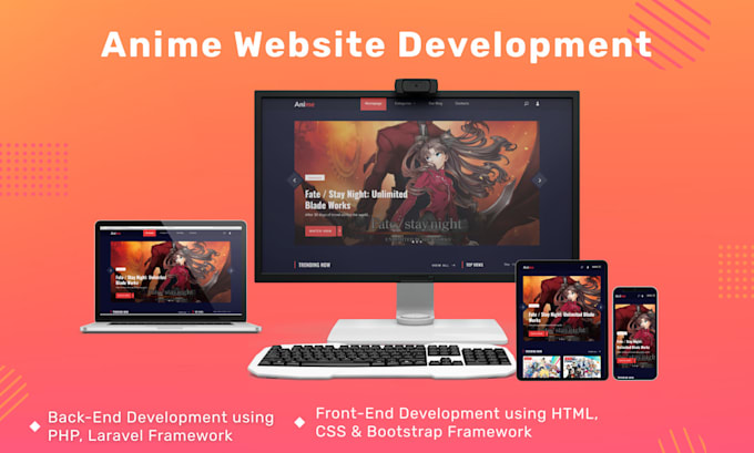 develop your website using laravel, PHP framework