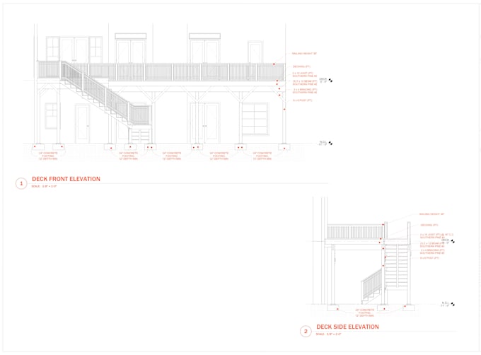 Create deck design drawings for permit approval irc by Manikhan719 | Fiverr