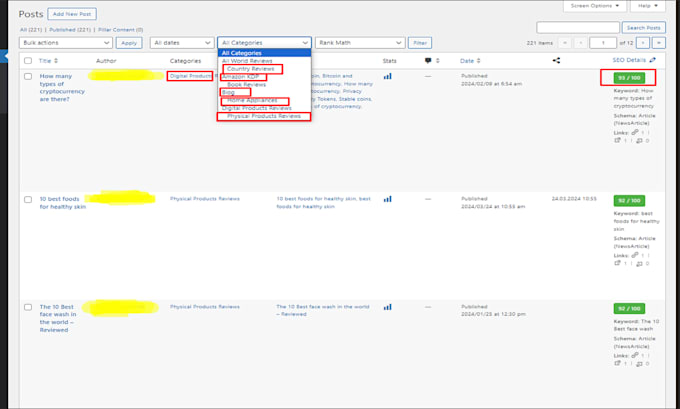 write SEO blog post writing, article and content writing