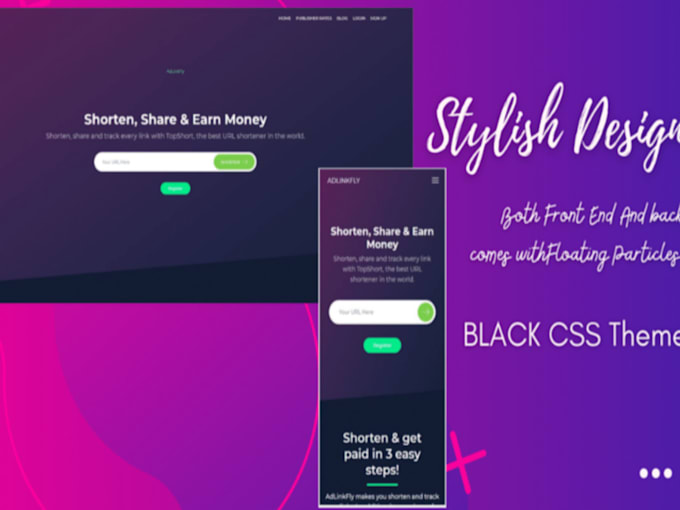 make adlinkfly monetized URL shortener website