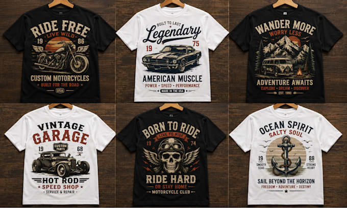 vintage retro graphic t shirt designs