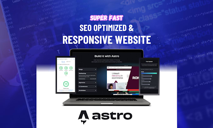 create SEO optimized and responsive website with astro js