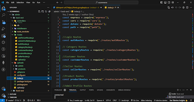 create react single page web application