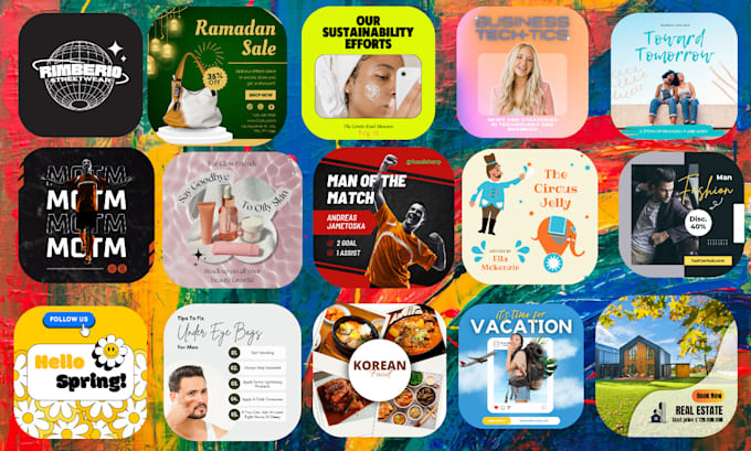 design aesthetic instagram post and social media post