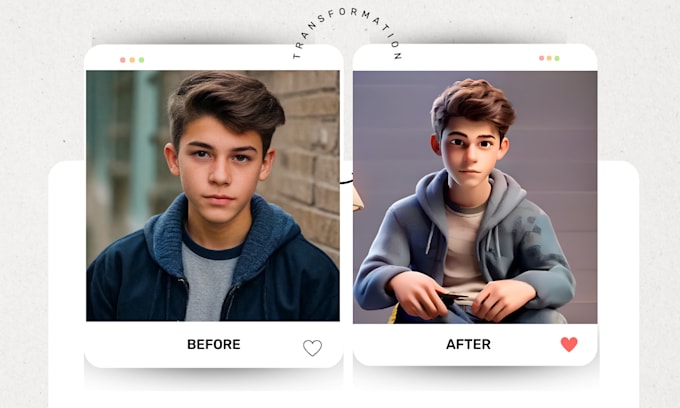 make 3d cartoon character from portrait photo