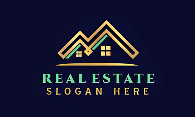 construction business logo creation and real estate design