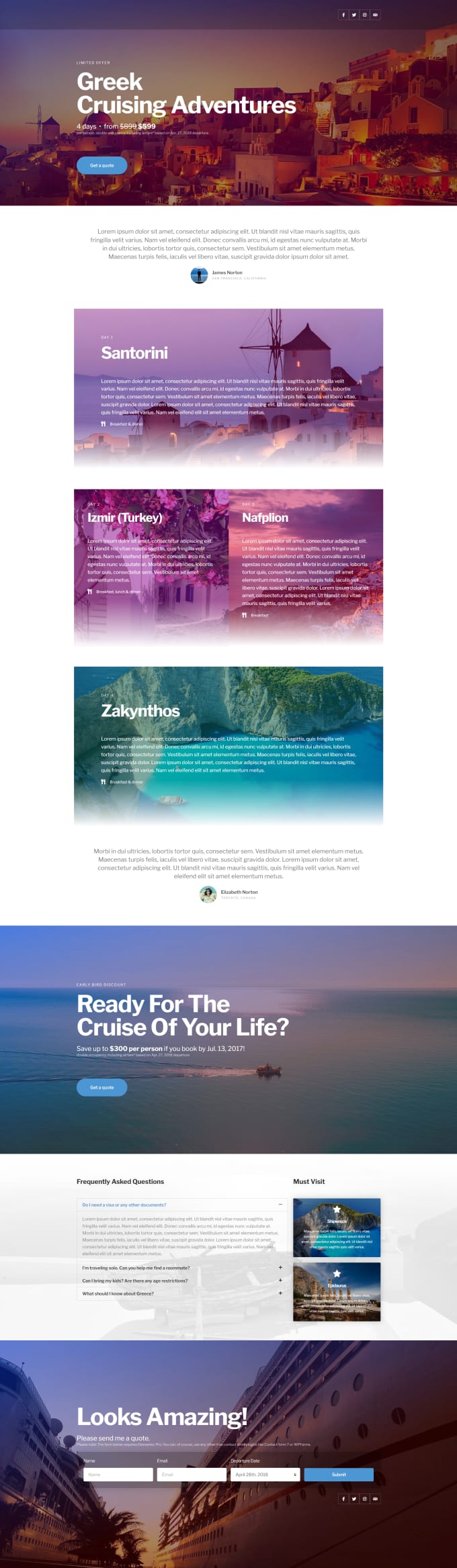 create a responsive wordpress landing page design,