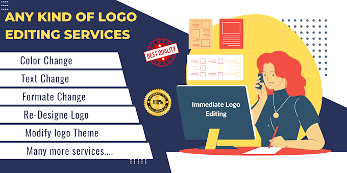 edit, update, re design and modify your logo