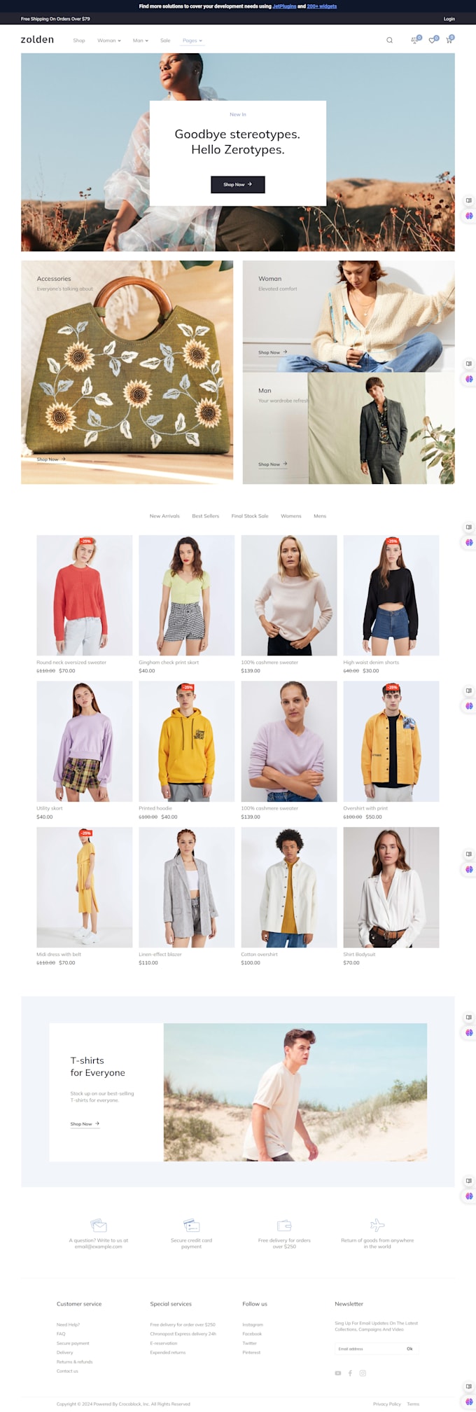 design ecommerce online store with woocommerce crocoblock