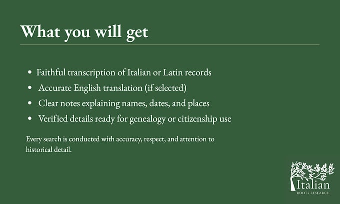 transcribe and translate old italian records
