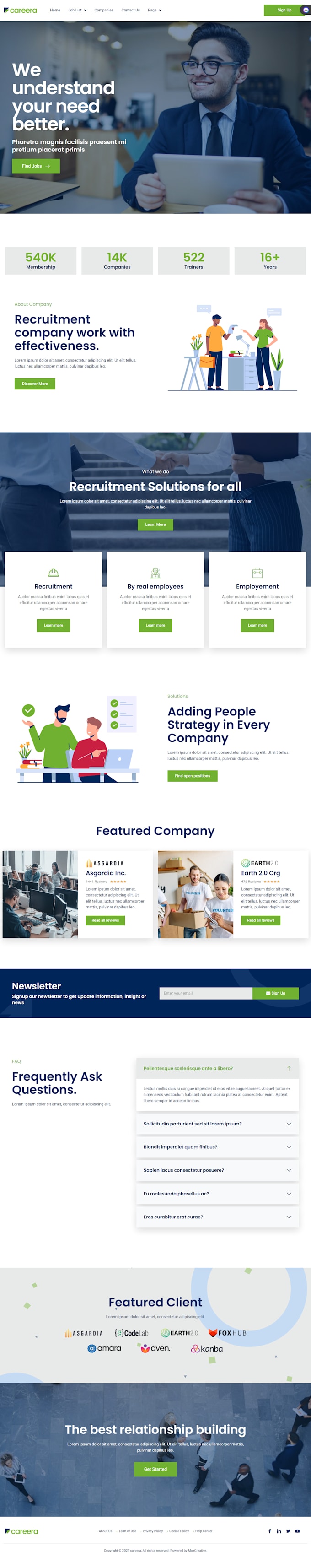 Build recruitment website, job board website staffing website by