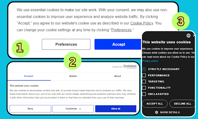 fix, setup google consent mode v2, cookie consent banner, cookiebot, cookieyes