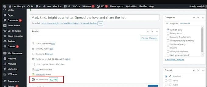 do wordpress on page seo optimization