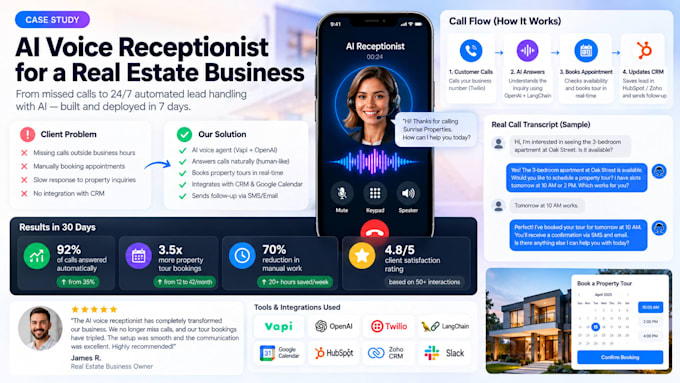 build ai voice agent, ai receptionist with vapi, retell or twilio