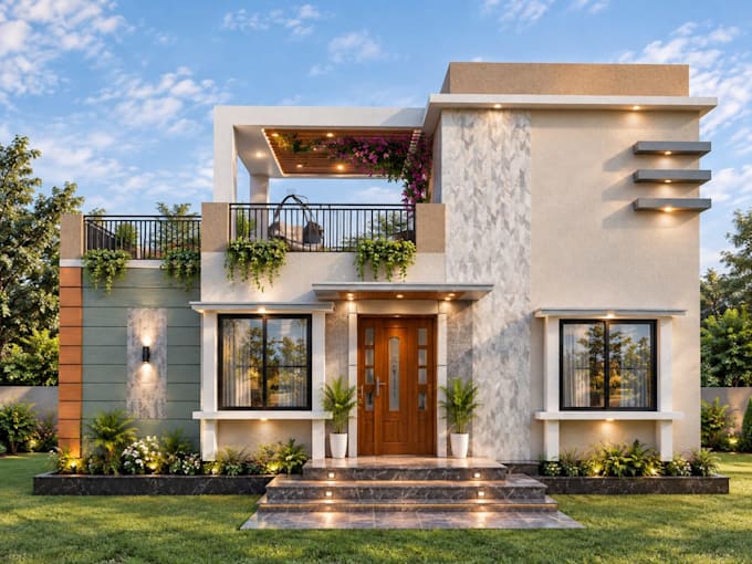 create  photorealistic 3d exterior renders
