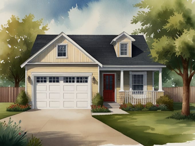 draw house portrait and friendship portrait